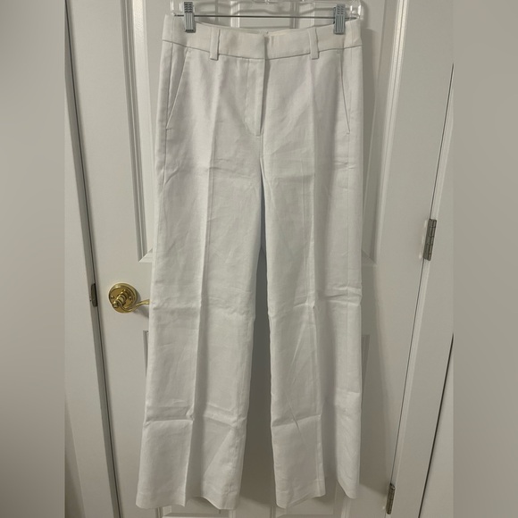 J.Crew NWT Carolina flare pant in stretch linen blend in white - Picture 5 of 7